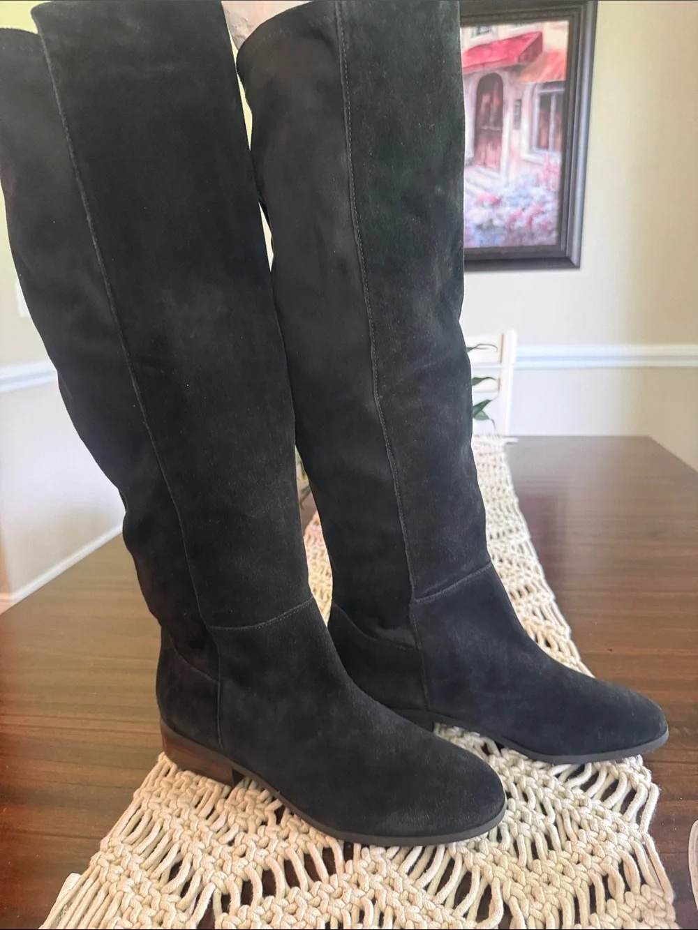 Lucky Brand Black Suede Over-the-Knee Boots